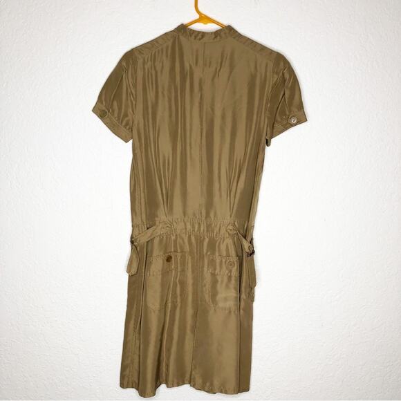 Marc by Marc Jacobs brown silk button front safari utility romper Extra Small XS - Picture 16 of 16